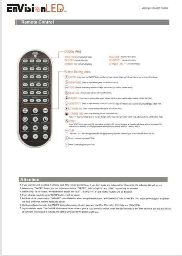 Envision HB03R Controller Sensor